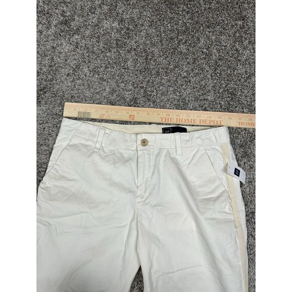 GAP Girlfriend‎ Chino Pants Beige Stripe 6 Straight Leg Casual Minimalist Y2K - Picture 4 of 15